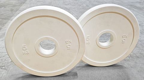 <transcy>Rubber coated weight discs</transcy>